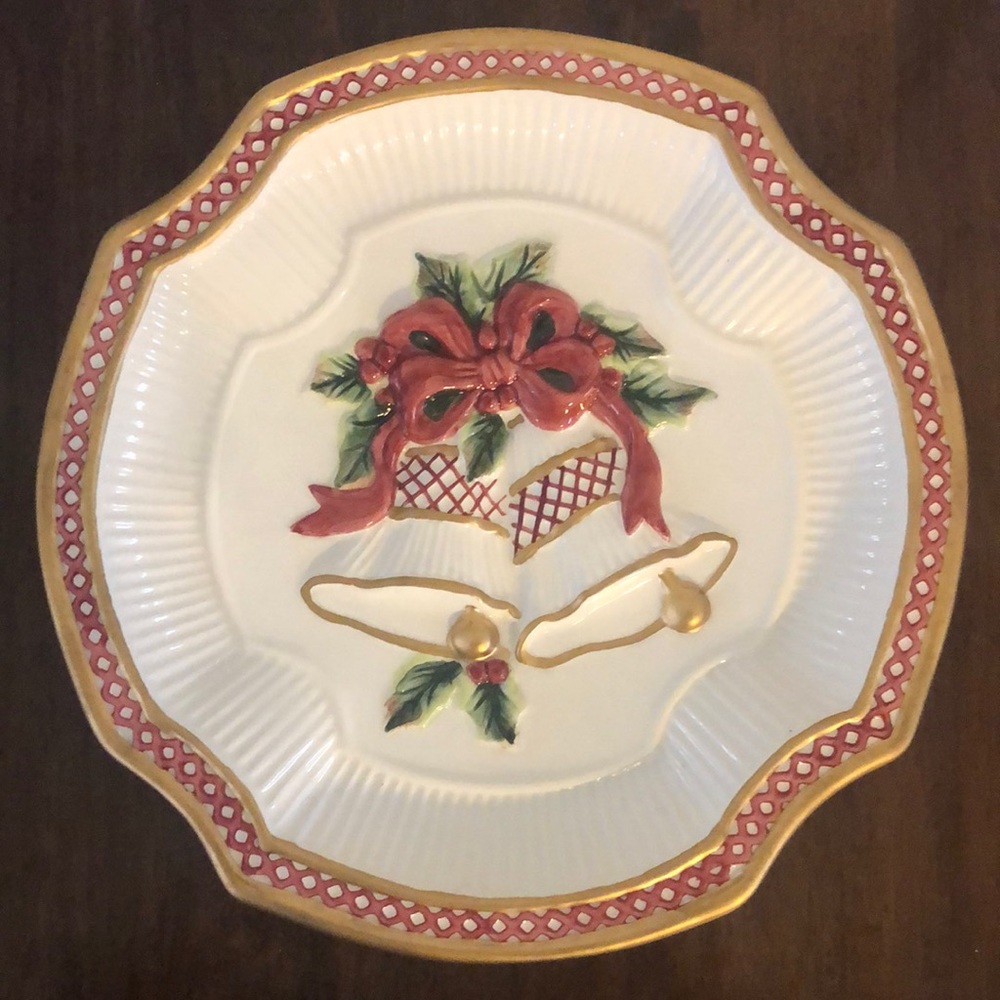 Vintage Fitz and Floyd | Holiday Bells | Canapè Plate | 2001